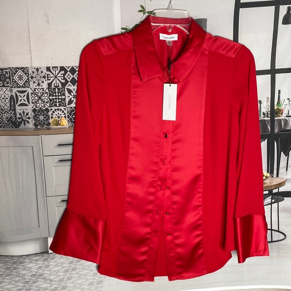 Calvin Klein Tops - CalvinKlein medium Red top